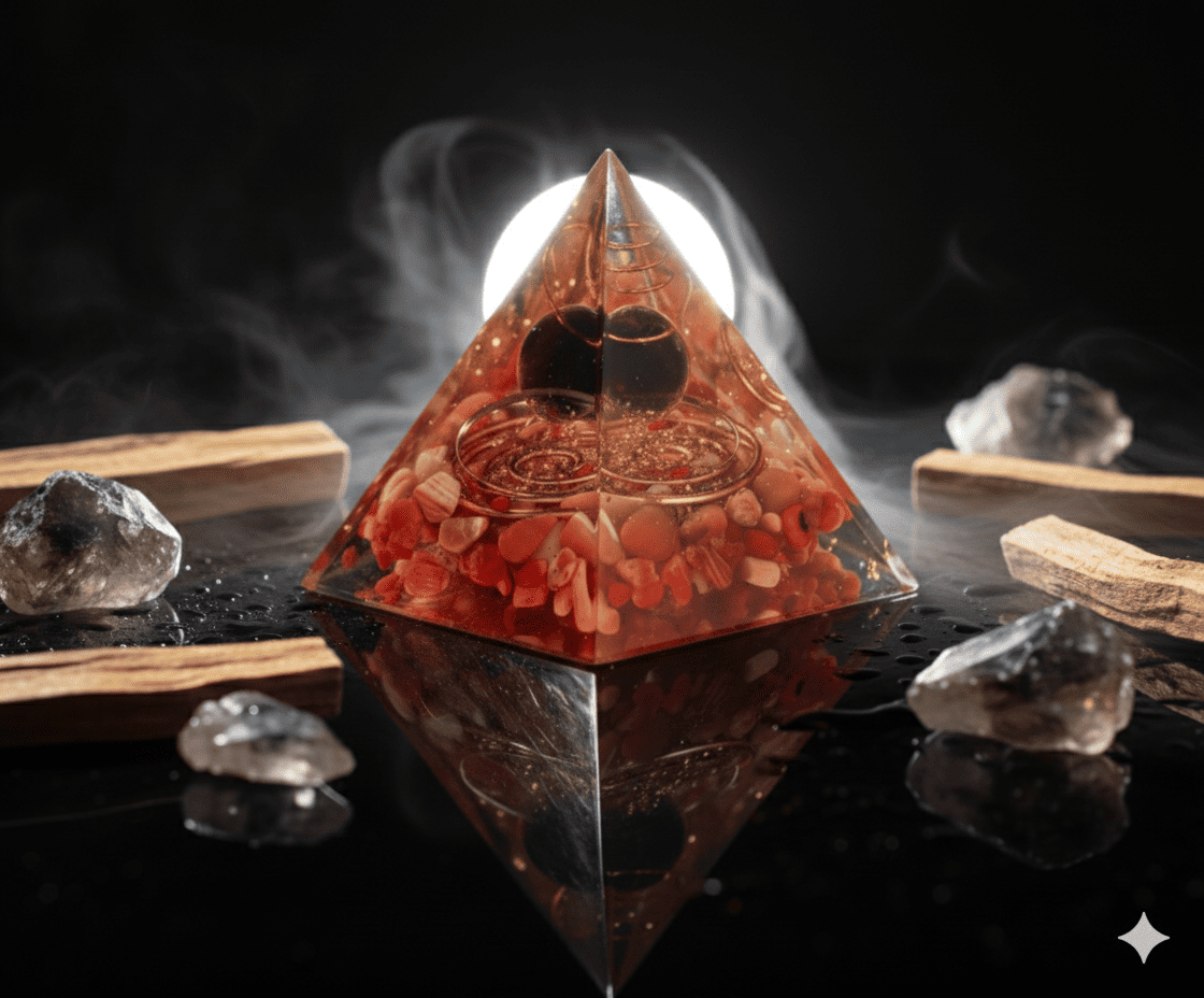 Оргонитна Пирамида с Опушен Кварц