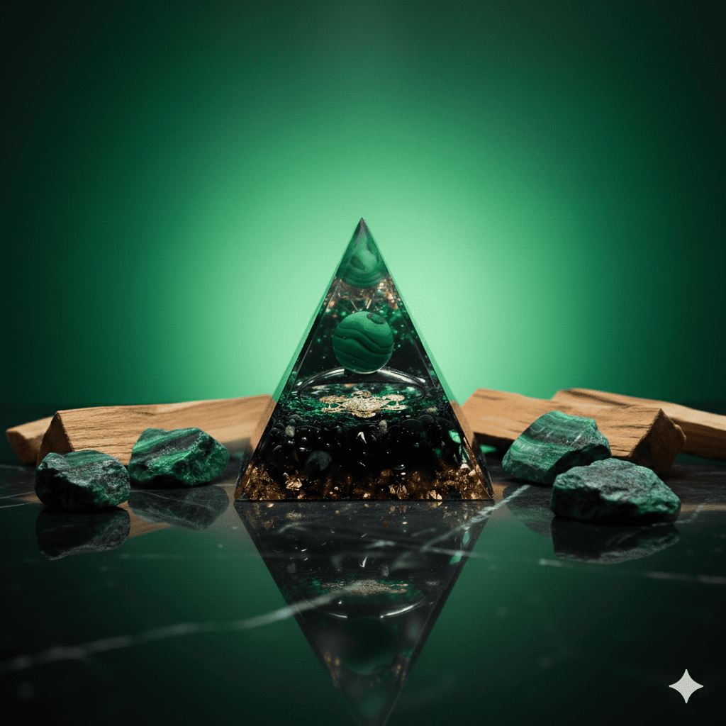 Оргонитна пирамида с Малахит