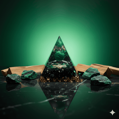 Оргонитна пирамида с Малахит