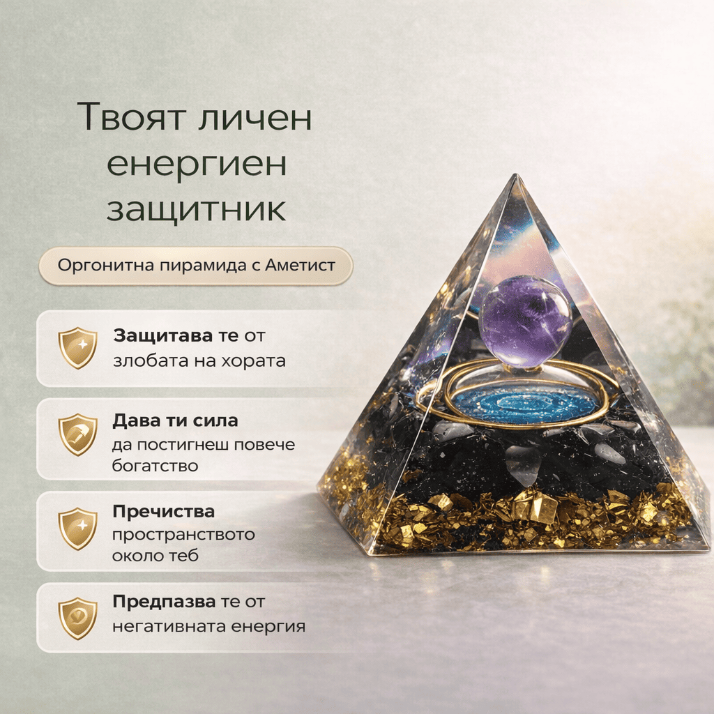 Оргонитна Пирамида с Аметист