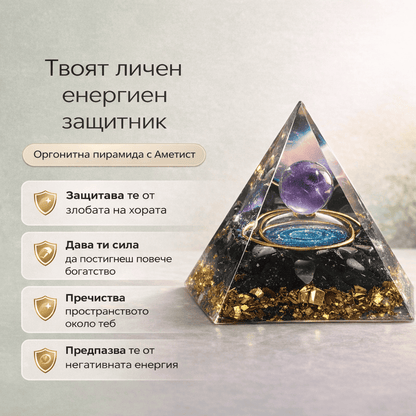Оргонитна Пирамида с Аметист