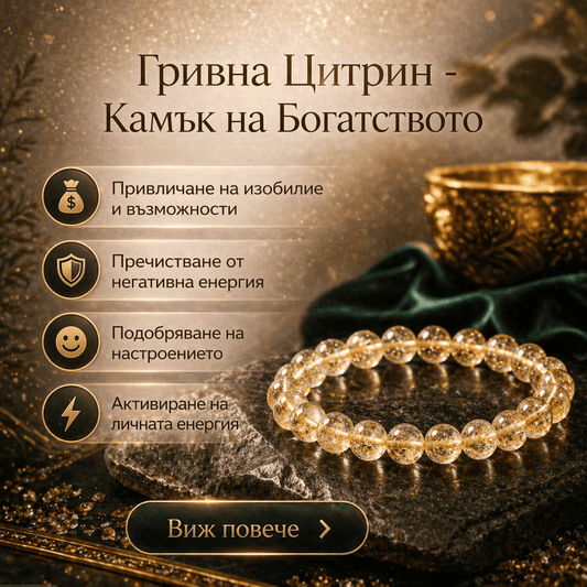 Гривна Цитрин - Камък на Богатството